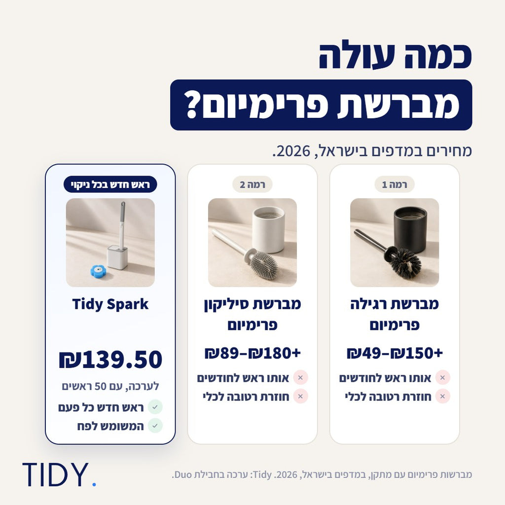 כמה עולה מברשת פרימיום: מברשת רגילה, מברשת סיליקון ו-Tidy Spark